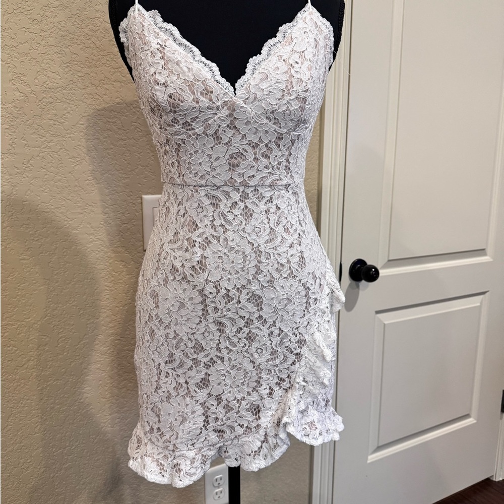 Hello Molly Cream Satin Dress